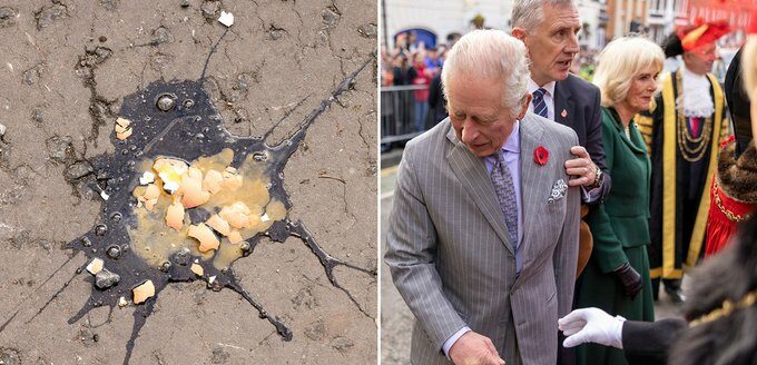 Intentar arrojar huevos al rey