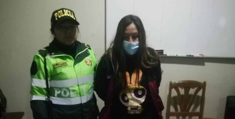 Pasajera que llevaba droga