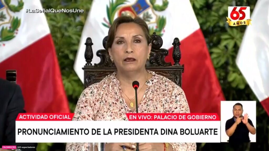 Boluarte rechazó actos vandálicos