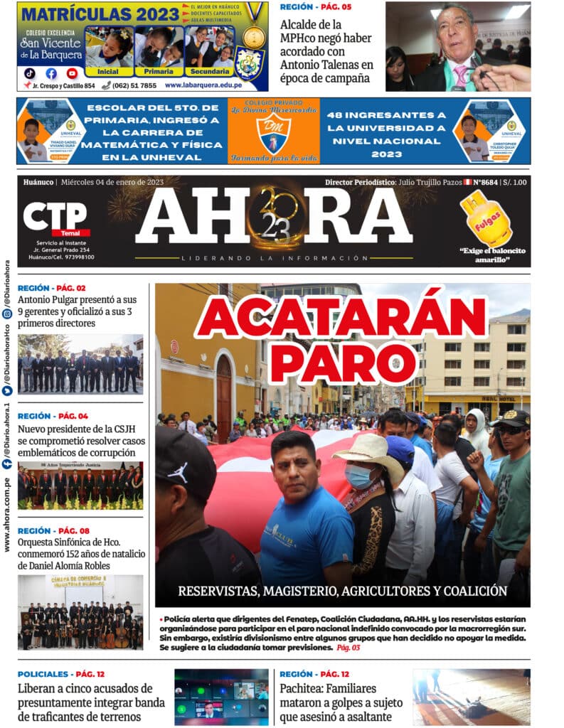 Edición Digital Diario Ahora 04/01/2023