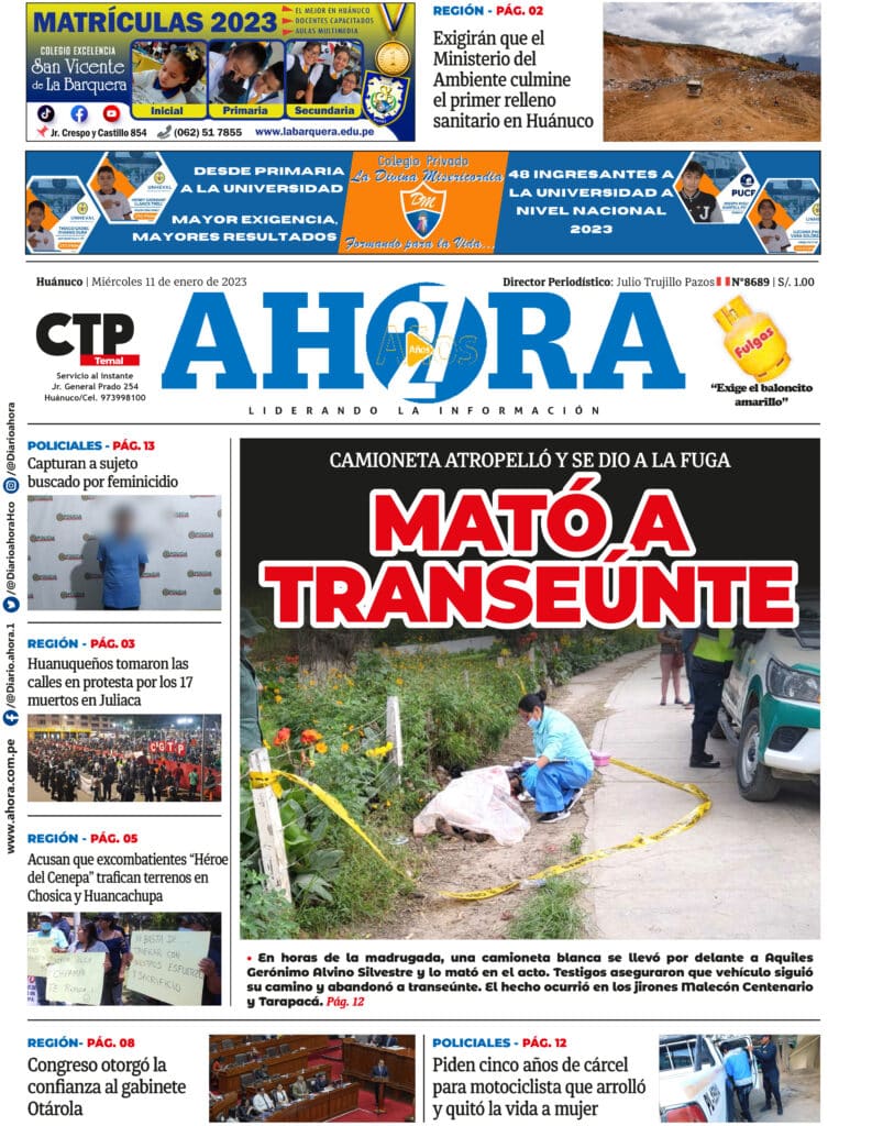 Edición Digital Diario Ahora 11/01/2023
