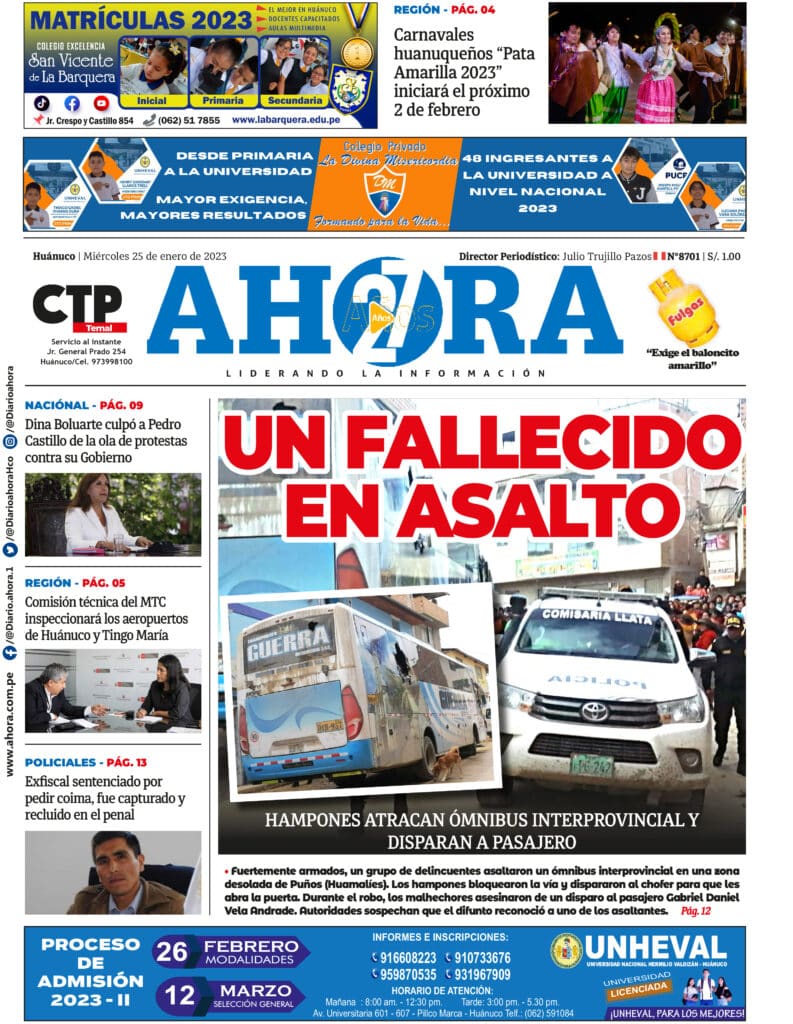 Edición Digital Diario Ahora 25/01/2023