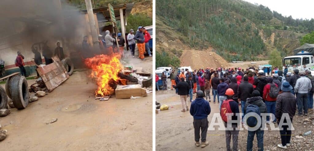 Pobladores bloquearon carreteras