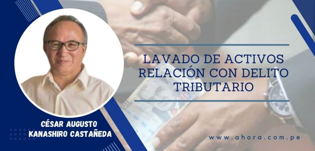 Lavado de activos relación con delito tributario