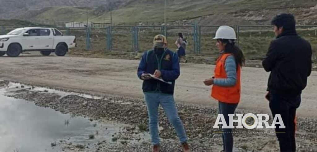 DREM inspecciona laguna en Huayllay tras denuncia de contaminación