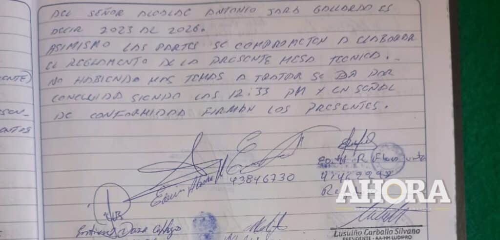 Eligen a los 10 integrantes de la Mesa Técnica de Trabajo del P.J. Las Moras