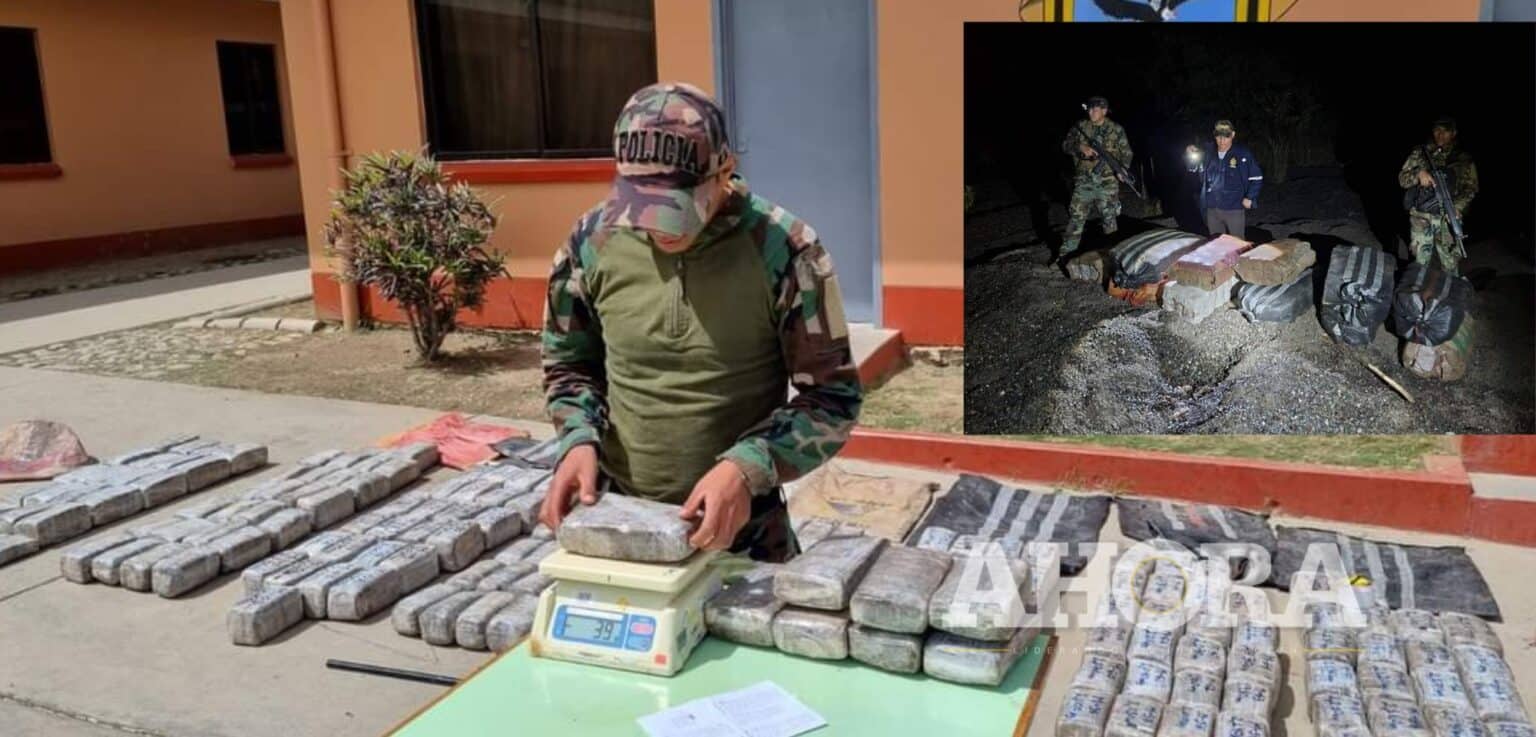 Desentierran más de 500 kilos de marihuana escondida en caleta en Pillao