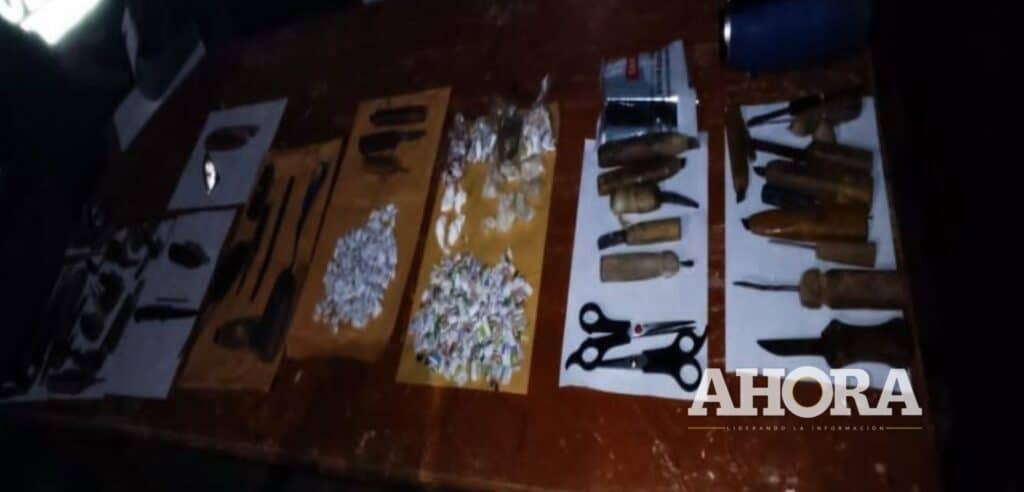 Hallan droga y armas punzocortantes durante requisa en penal de Potracancha