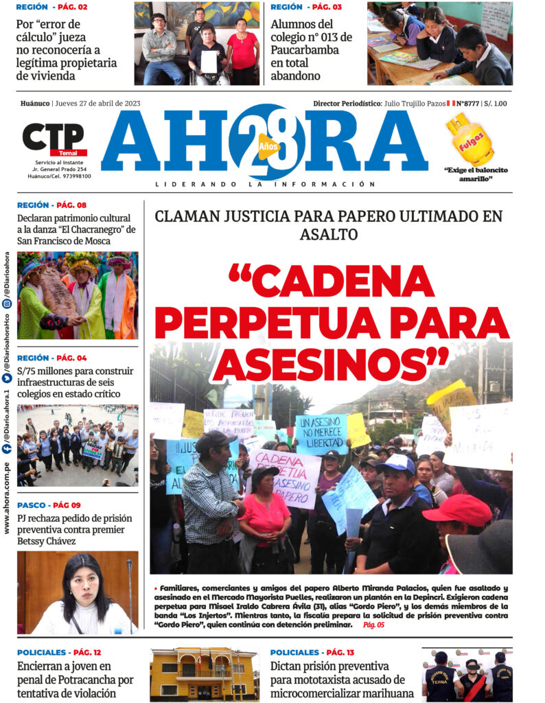 Edición Digital Diario Ahora 27/04/2023