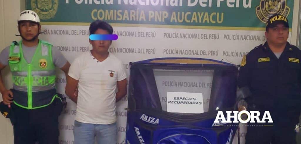 Sujeto usaba su vivienda para esconder motopartes de trimóvil robada