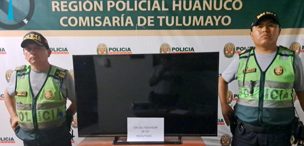 Trimóvil transportaba televisor robado escondido en un costal