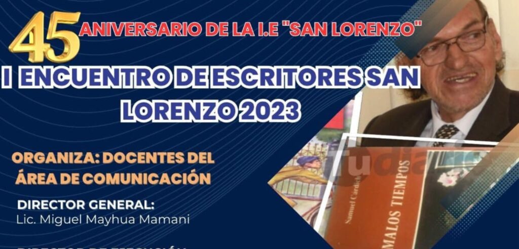 Conchamarca organizará “I Encuentro de Escritores San Lorenzo 2023”