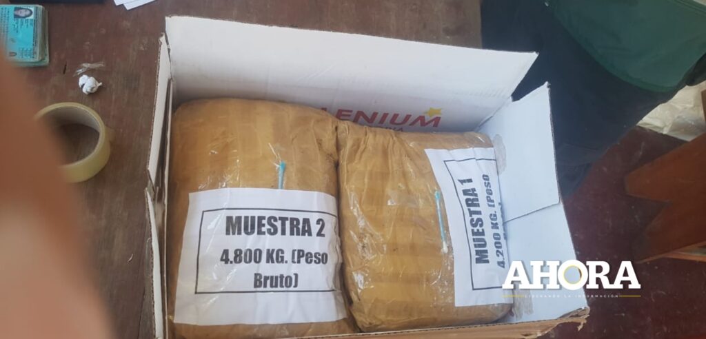 Combi transportaba nueve kilos de cocaína disfrazado de encomienda