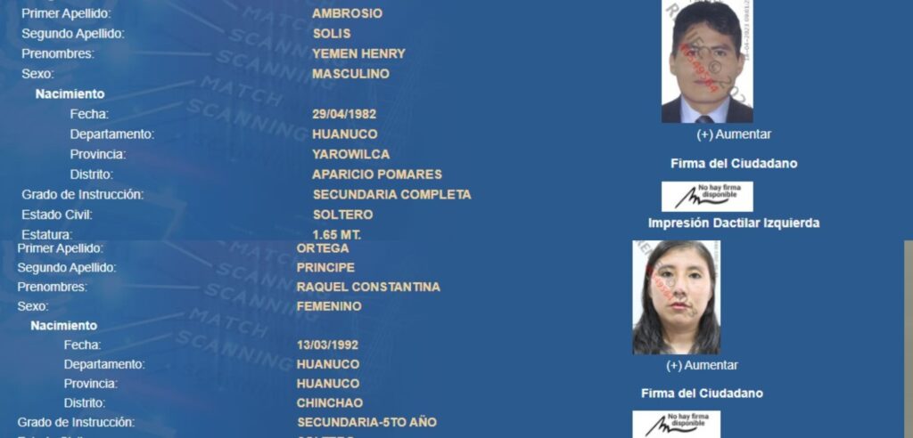 Subprefectos de Chinchao y Aparicio Pomares aparecen en los planillones del Movadef