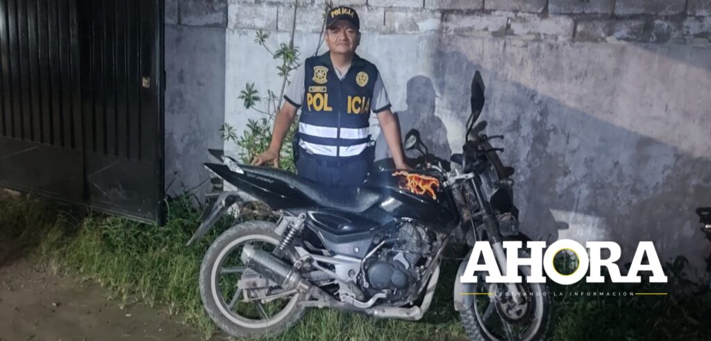Recuperan motocicleta robada hace 14 años en Tarapoto
