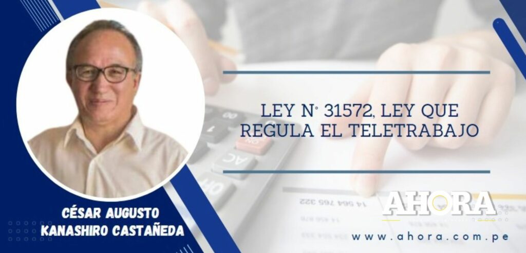 Ley N° 31572, Ley que regula el teletrabajo
