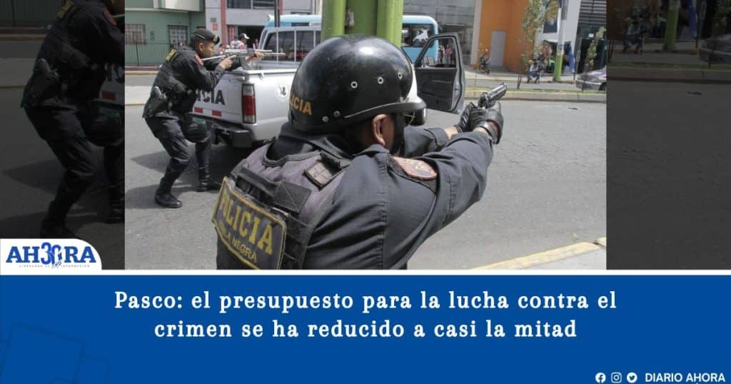Pasco El Presupuesto Para La Lucha Contra El Crimen Se Ha Reducido A Casi La Mitad