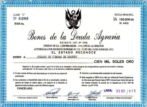 Comision De Economia Impulsa Pago De Bonos De La Reforma Agraria