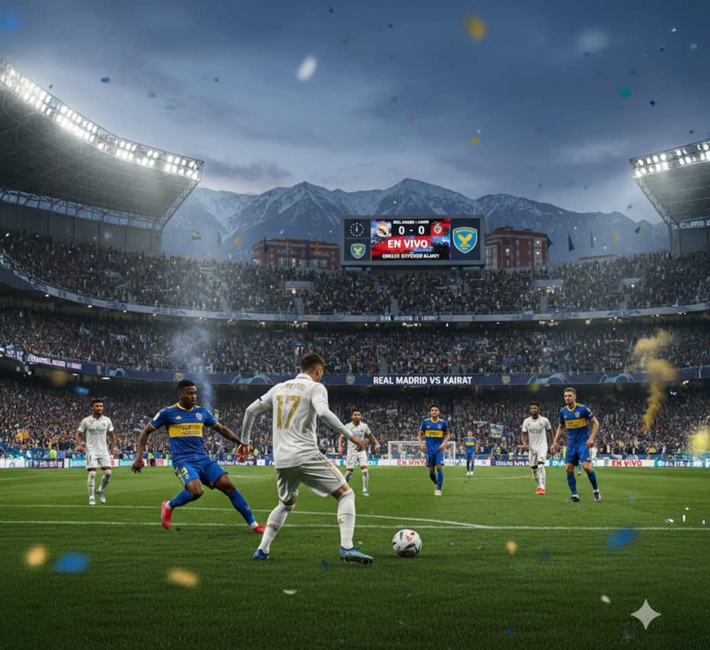 El encuentro corresponde a la fase de liga de la Champions y se juega en el Ortalyk Stadion de Almaty, según fichas de partido difundidas por la organización.